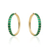 EMERALD BAGUETTE LARGE HOOPS