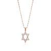 CRYSTAL STAR OF DAVID PIN NECKLACE