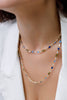 BLUES PASTEL LUXE CRYSTAL SHAPES NECKLACE