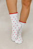 RED HEART FRILL SOCKS