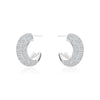 HALF HOOP PAVE BOLD EARRINGS