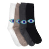 RIBBED CRYSTAL EVIL EYE SOCKS