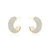 HALF HOOP PAVE BOLD EARRINGS