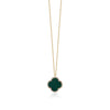 MALACHITE FOUR LEAF CLOVER NECKLACE