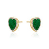 MALACHITE  HEART EARRINGS