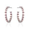 MEDIUM BAGUETTE HOOPS PINK