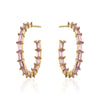 MEDIUM BAGUETTE HOOPS PINK