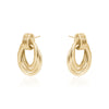 SATIN BRUSHED GOLD EARRINGS