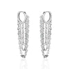 CRYSTAL BEZELCHAIN EARRINGS