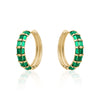 EMERALD BAGUETTE HOOPS