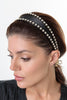 Crystal satin wide hairband