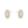 OVAL CUT HALO EARRING