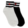 SHORT STRIPE HEART SOCKS