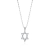 CRYSTAL STAR OF DAVID PIN NECKLACE