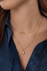 PEAR SHAPE BEZEL NECKLACE