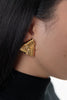 RIBBED TRIANGLE STATEMENT EARRINGS