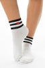 SHORT STRIPE HEART SOCKS