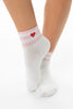 SHORT STRIPE HEART SOCKS