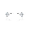 CRYSTAL CLOVER STUD EARRINGS