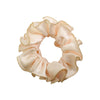 GOLD TRIM SATIN SCRUNCHIES 6 PACK