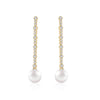 <transcy>BOUCLE D'OREILLE LONGUE PERLE CRISTAL</transcy>