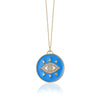 EVIL EYE ENAMEL COIN NECKLACE