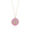 EVIL EYE ENAMEL COIN NECKLACE