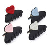 MATTE HEART JAW BUNDLE OF 4 CLIPS