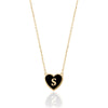 ENAMEL HEART INITIAL NECKLACE