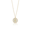 WHITE  ENAMEL COIN NECKLACE