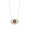 GOLD ENAMEL EVIL EYE NECKLACE