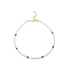 RUBY ROUND FRESH WATER PEARLS NECKLACE