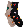 RIB HEART ALL OVER SOCKS