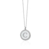 WHITE  ENAMEL COIN NECKLACE