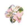 PASTEL SATIN FLORAL SCRUNCHIES