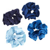 SATIN TRIM CLASSIC SCRUNCHIE BLUES